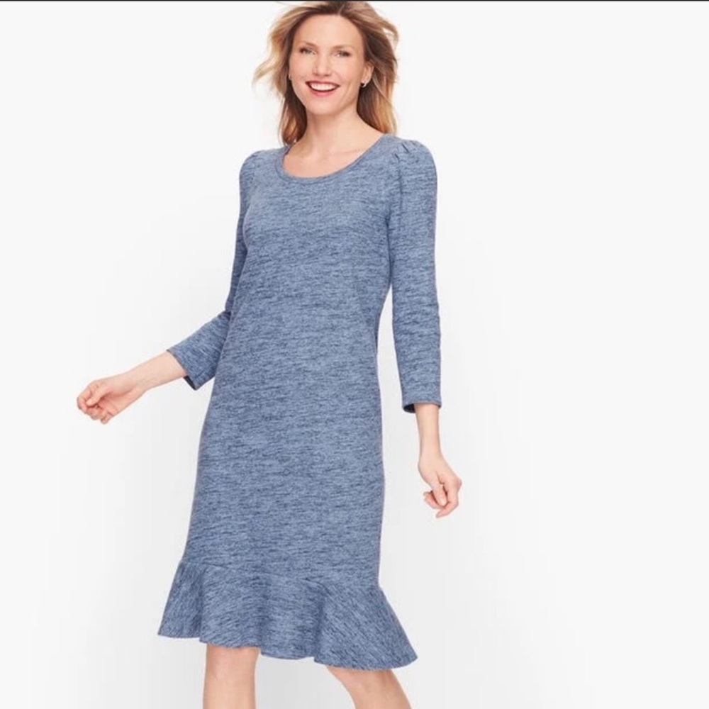 Talbots Plus French Terry Flounce Hem Shift Dress NWT (SWV)